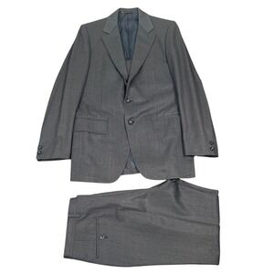 Doncaster 1970s Phoenix Suit Men Blue Pinstripe Wool Vintage 2 Piece 38R 32X31